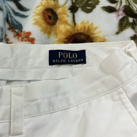 Polo Ralph Lauren Pants Mens 35 White Chino Trousers Flat Front Classic Fit - Picture 5 of 13